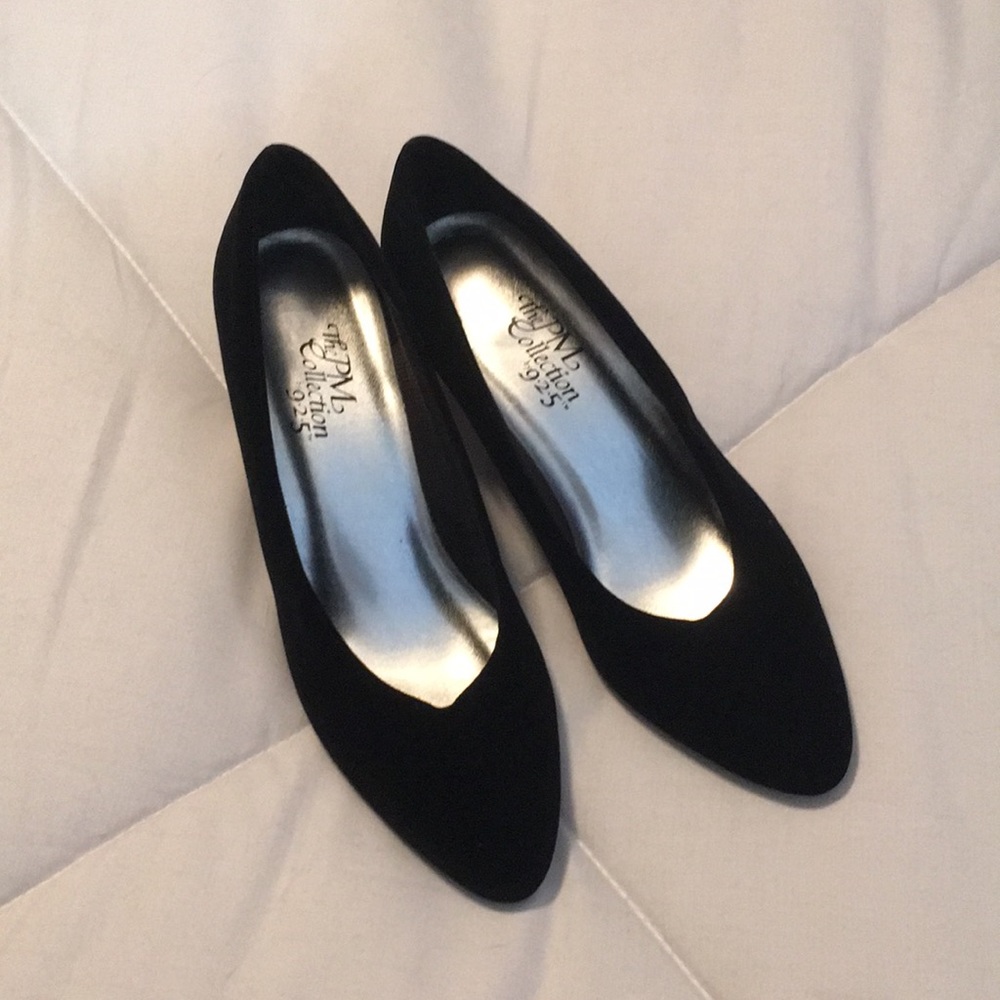 Vintage Black Velvet Shoes Sz8